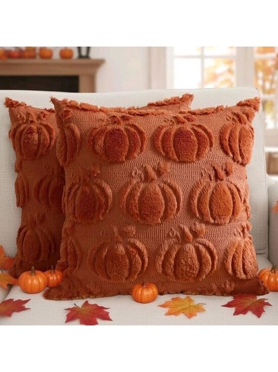 Other - Pumpkin Fall Decorative Throw Pillow Covers 18x18Inch Set of 2